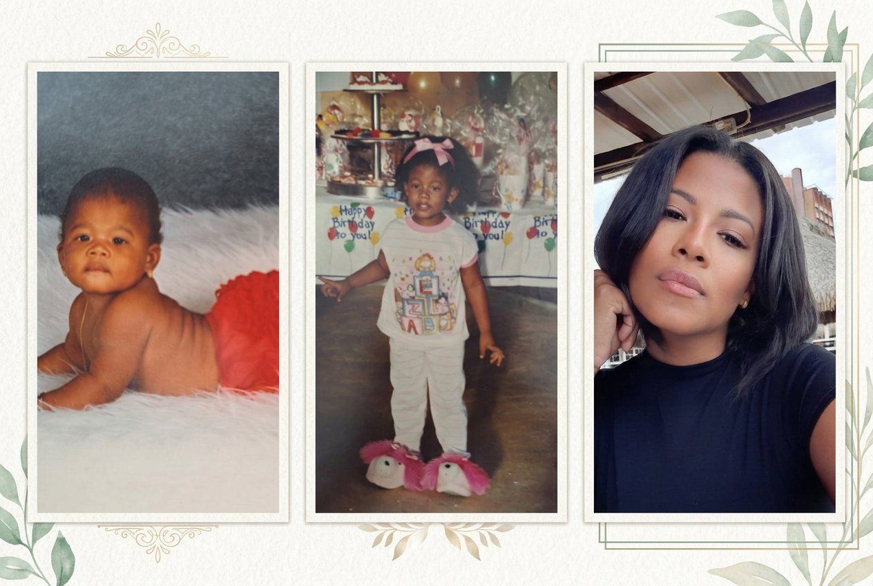 Kristy through the years, from babyhood to her fortieth birthday